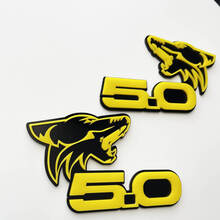 COYOTE 5.0 Fender Badges Emblem 3D Badge Black vs Yellow
 5