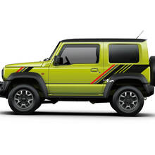 Pair Suzuki JIMNY Side Doors Side Splash Fender graphics decal Lines sticker 3 Colors
 2