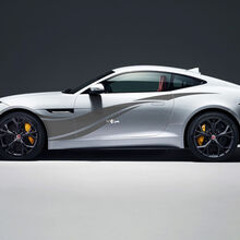 2x Jaguar F-Type R Side Racing Graphics Doors Side Wave Secal Vinyl Sticker
 2