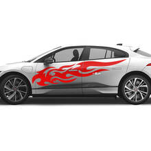 2x Jaguar F-Type R Side Racing Graphics Doors Side Wave Secal Vinyl Sticker
 2