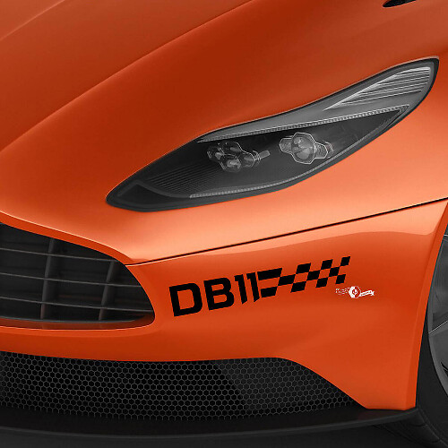 DB11 Checker Flag Front Bumper Vinyl Decals for Aston Martin DB11