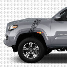 2x Fender Hood Polynesian Style Toyota Tacoma SR5 TRD Stripes Side Vinyl Decals Stickers
 2