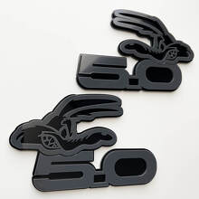 COYOTE 5.0 Fender Badges Emblem 3D Badge Black vs Grey 2
 2