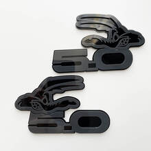 COYOTE 5.0 Fender Badges Emblem 3D Badge Black vs Grey 2
 5