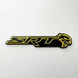 SRT 3D Badge Black vs Yellow Fender Badges Emblem
