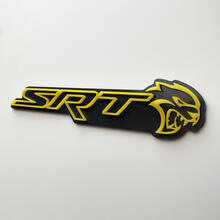 SRT 3D Badge Black vs Yellow Fender Badges Emblem
 6