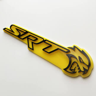 SRT 3D Badge Yellow vs Black Fender Badges Emblem
 1