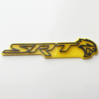 SRT 3D Badge Yellow vs Grey Fender Badges Emblem
 1