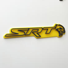 SRT 3D Badge Yellow vs Grey Fender Badges Emblem
 2