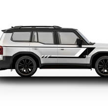 Toyota Land Cruiser Vintage Side Doors Checkered Stripes Stickers Decals Vinyl Graphic Stickers Decals Kit
 3