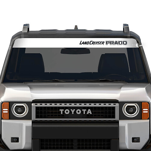 Windshield Banner Toyota Land Cruiser Prado 2024 Stripe Destroyed Decals Vinyl Graphic Decals
