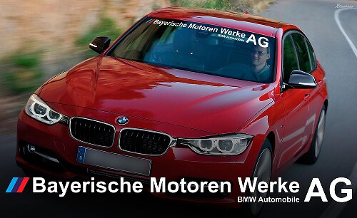 Bayerische Motoren Werke AG Windshield Banner Vinyl Decal for BMW