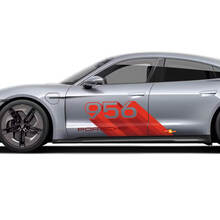 Porsche Taycan Bespoke Decal Set Side Door Sticker - Custom Vinyl Graphics
 2