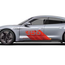 Porsche Taycan Bespoke Decal Set Side Door Sticker - Custom Vinyl Graphics
 3