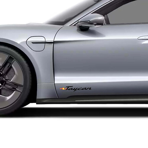 Taycan Name Side Vinyl Decal Set for Porsche Taycan