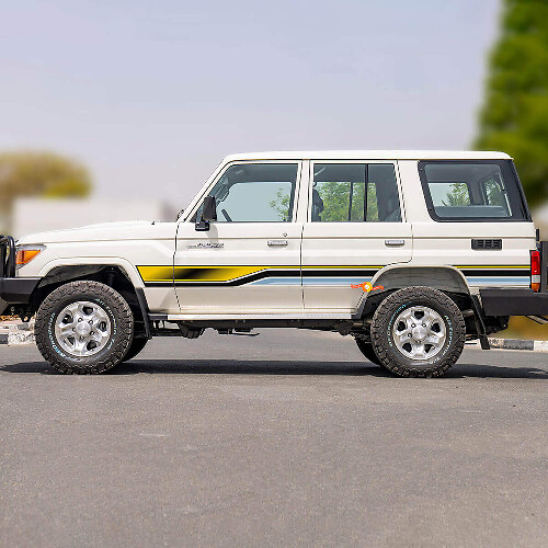 Kit d'autocollants graphiques de bandes latérales rétro pour Toyota Land Cruiser GRJ76