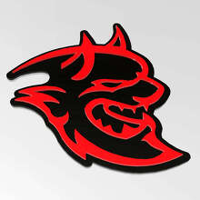 Dodge Demon 3D Badge Fender Badges Emblem Red vs Black
 2