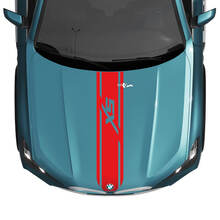 BMW X5 G05 Hood Custom Stripe Sticker Decal - Vinyl Graphics for a Sleek, Sporty Look
 3