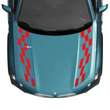 BMW X5 G05 Hood Checkered Stripe Decals - SupDec Graphix Vinyl Stickers
 2