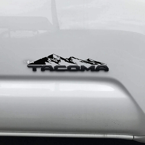 Mountain Range Over Badge Vinyl Decal for Toyota Tacoma_1