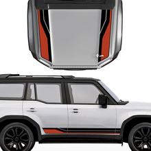 Toyota Land Cruiser Prado Hood and Sides Stripes Decals Sticker - Vinyl Graphic Kit
 2