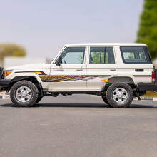 Lettering Retro Side Classic Stripes Sticker Graphics Decal Kit for Toyota Land Cruiser 2