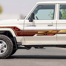 Retro Side Classic Stripes Sticker Decal Kit for Toyota Land Cruiser GRJ76 - Custom Vinyl Graphics 3
 2