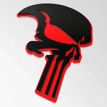 Punisher-Style Skull 3D Fender Badge Emblem_3
