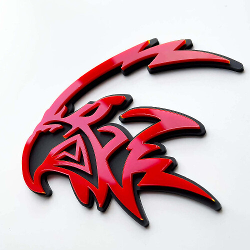 Custom 3D Trackhawk Hellhawk Badge - Fender Emblem 2 for Jeep Trackhawk