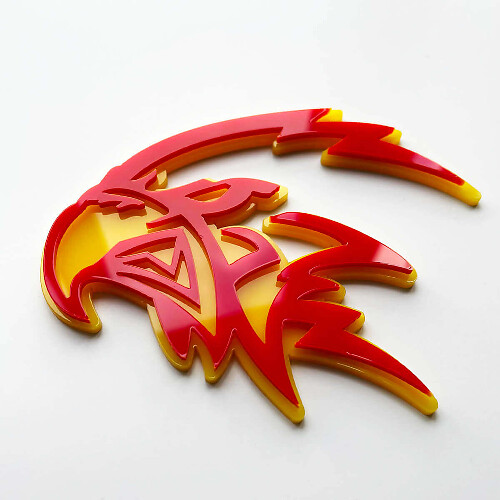 Custom 3D Trackhawk Hellhawk Badge - Wing Emblem 3 for Jeep Trackhawk