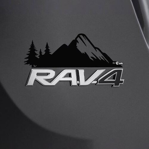 Mountains Forest Over Rear Decal Sticker For Toyota Rav4 Badge