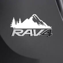 Mountains Forest Over Rear Decal Sticker For Toyota Rav4 Badge 3