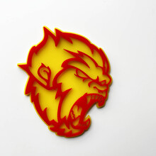 Angry Yeti Sasquatch Bigfoot 3D Fender Badges Emblem Yellow vs Red
 4