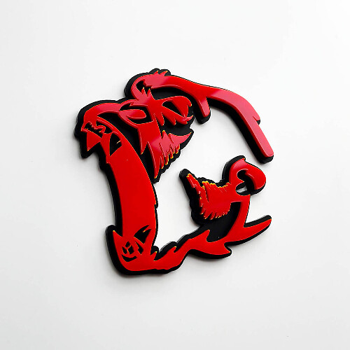Gorilla Angry 3D Badge Wing Mirror Badges Emblem