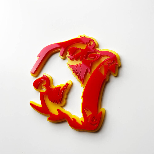 Gorilla Angry 3D Badge Wing Badge Emblem 2