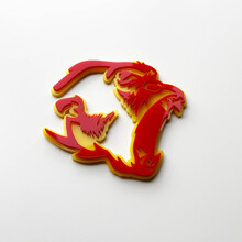 Gorilla Angry 3D Badge Fender Badges Emblem Red vs Yellow
 3
