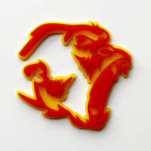 Gorilla Angry 3D Badge Wing Badge Emblem 2 4