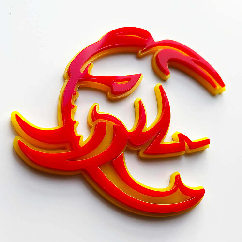 HellElephant 3D Badge Wing Badges Emblem 2