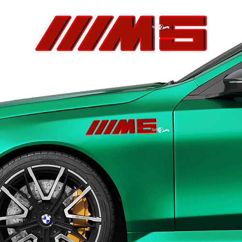 3 colours M logo Racing Decal Kit for BMW 5 Series G60 M5 G90
