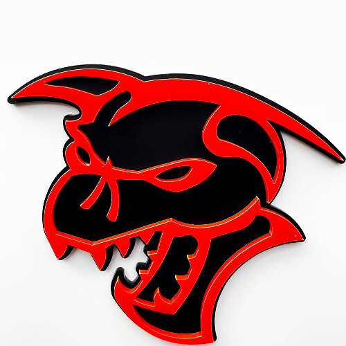 Hellcat Demon 3D Badge Black vs Yellow Fender Badges Emblem

