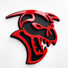 Hellcat Demon 3D Badge Black vs Yellow Fender Badges Emblem
 2