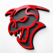 Hellcat Demon 3D Badge Fender Badges Emblem Grey vs Red
 2