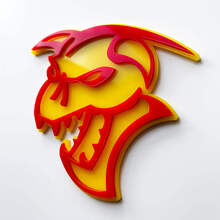 Demon 3D Badge Wing Badges Emblem 3 2
