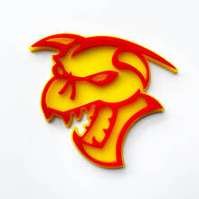 Hellcat Demon 3D Badge Fender Badges Emblem Yellow vs Red
 4
