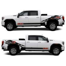 2024 GMC 2500HD AT4 Decal Kit - Box Side Graphics and Lower Rocker Panel Vinyl Stickers
 2