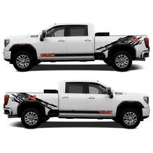 AT4 Style Rear Side and Rocker Panel Vinyl Decal Kit for GMC 2500HD 2024 _2