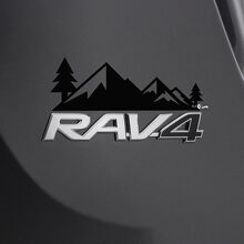 Mountains Trees Decal Sticker Over Rear Toyota Rav4 Badge 2
 3