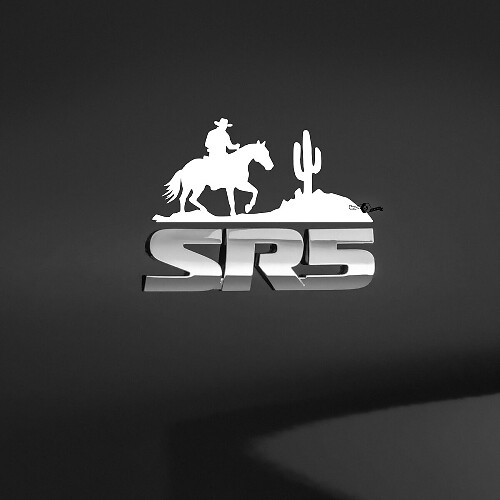 Western Cowboy Badge Overlay Vinyl Decal for Toyota 
