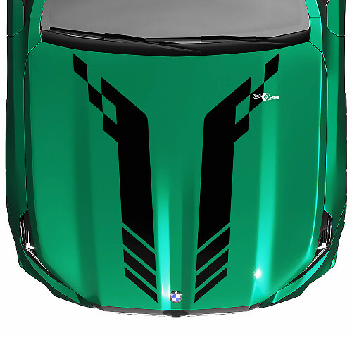 M logo Racing Checkered Windshield Decal for BMW 5 Series G60 M5 G90
