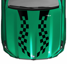 Stripes Racing Checkered Flag or Strobe Look Hood Decal for BMW 5 Series G60 M5 G90
 2